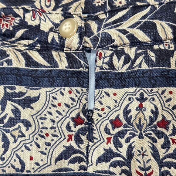 Talbots Petite Floral Canvas A-Line Skirt Size 6 - Picture 6 of 9